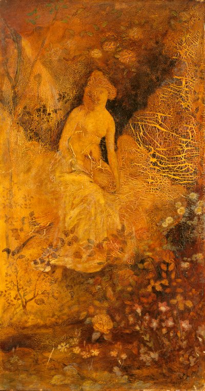 Panneau pour un écran : Femme avec un cerf - Albert Pinkham Ryder