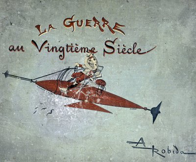 Un dirigeable - dans « La guerre au XXe siècle » par Robida - Albert Robida