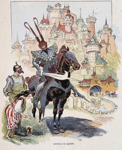Arrivée à la capitale - dans « Voyages de Gulliver » par Swift, ill. par Robida - Albert Robida