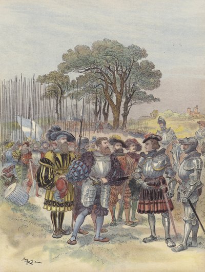 Au camp de la Bicocca, les Suisses exigent solde, congé ou bataille - Albert Robida