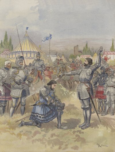 Bayard armant François Ier chevalier - Albert Robida