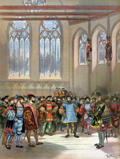Messager de Charles Quint reçu par François Ier - Albert Robida