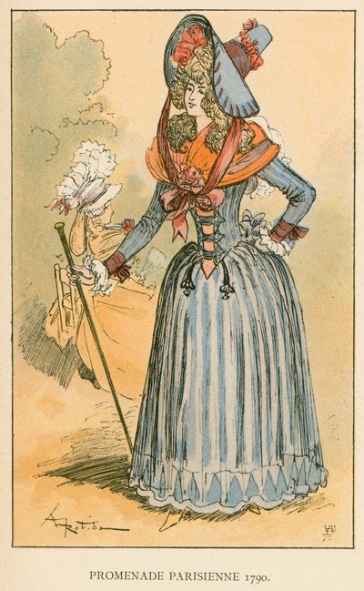 Promenade Parisienne 1790 - Albert Robida