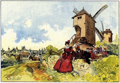 Les moulins de la Butte Montmartre à Paris au XVIe siècle - Albert Robida