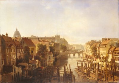 Vue du Long Pont depuis le Mühlendamm, 1850 - Albert Schwendy