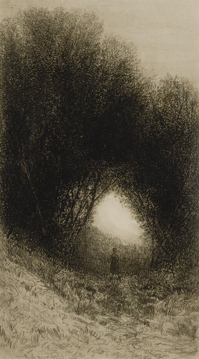 Figure et arbres - Albion Harris Bicknell