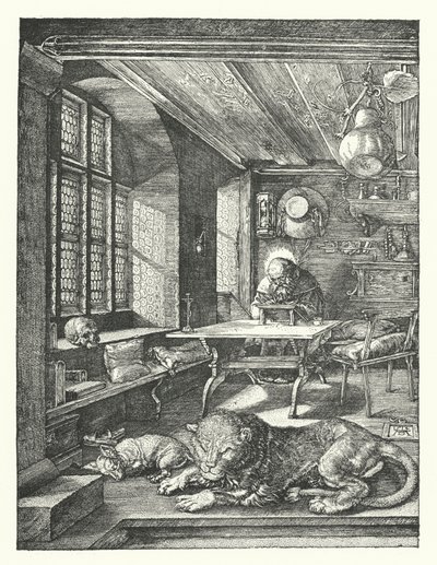 Saint Jérôme dans son étude - Albrecht (after) Durer or Duerer