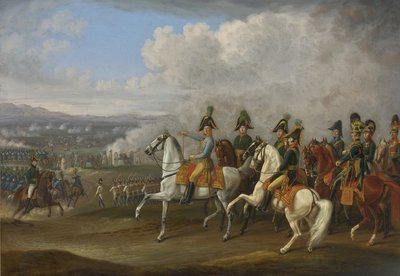Le général von Bellegarde et ses officiers observant une bataille - Albrecht Adam