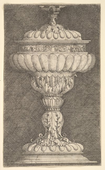 Gobelet couvert avec une boule ailée sur le dessus, n.d. - Albrecht Altdorfer