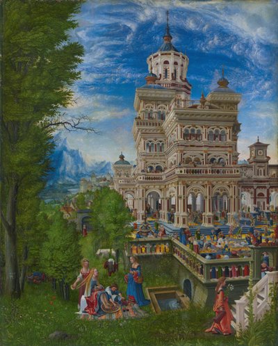 Suzanne au bain et la lapidation des anciens - Albrecht Altdorfer