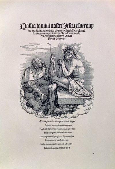 Un soldat romain se moquant du Christ, avec le nom de l