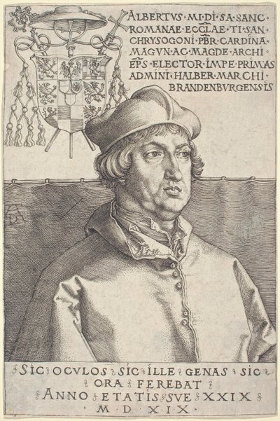 Cardinal Albrecht de Brandebourg ("Petit Cardinal") - Albrecht Dürer