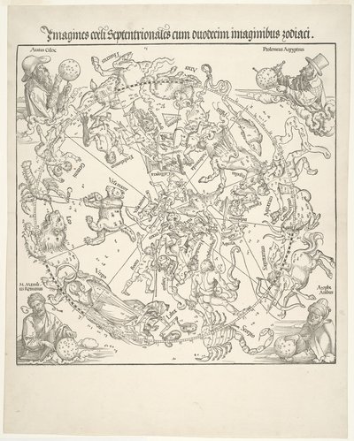 Carte céleste du ciel nord (Imagines coeli septentrionalis) - Albrecht Dürer