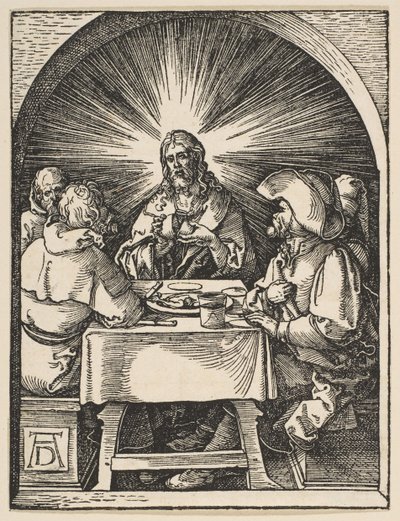 Le Christ à Emmaüs, de La Petite Passion - Albrecht Dürer