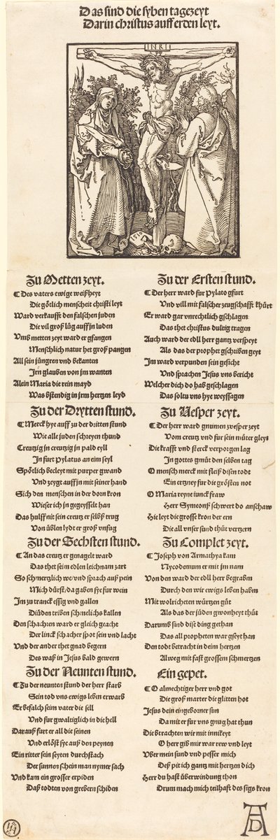 Christ en croix avec Marie et Saint Jean - Albrecht Dürer