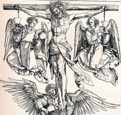 Christ en croix avec trois anges, 1523-1525, 1906 - Albrecht Dürer