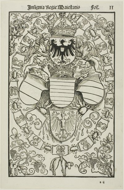 Blason de Maximilien Ier en tant que roi des Romains - Albrecht Dürer