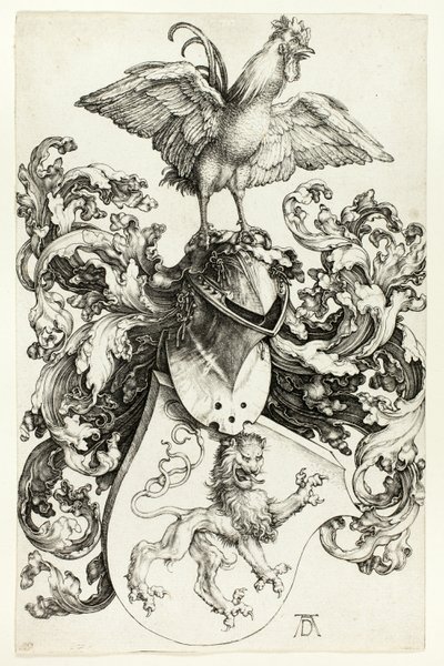 Blason avec lion et coq - Albrecht Dürer
