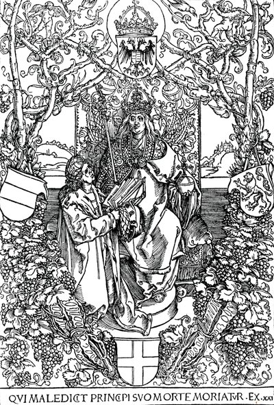 Conrad Celtes présentant son livre Quatuor Libri Amorum à Maximilien Ier, 1502 1906 - Albrecht Dürer