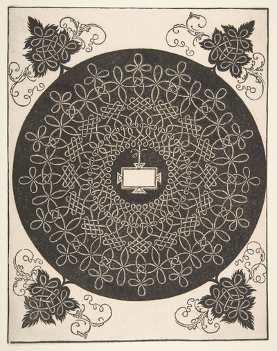 Motif de broderie avec un panneau oblong au centre, avant 1521 - Albrecht Dürer