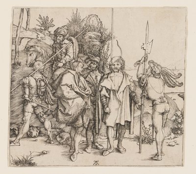 Cinq fantassins et un Turc à cheval - Albrecht Dürer