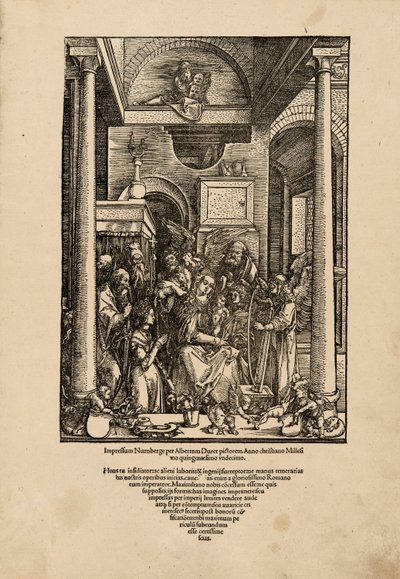 Glorification de la Vierge, de La Vie de la Vierge - Albrecht Dürer