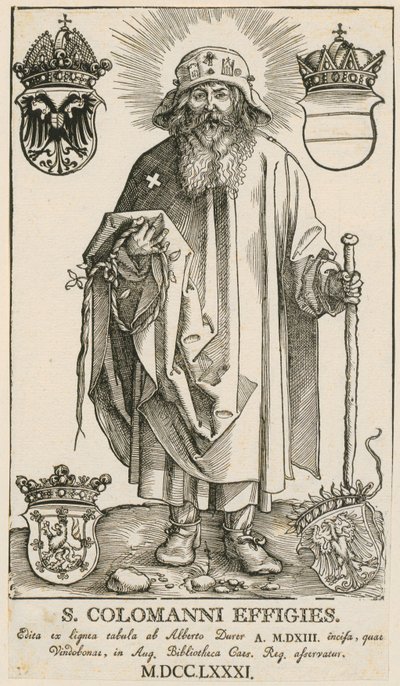 Famille sacrée avec deux petits anges jouant de la musique - Albrecht Dürer