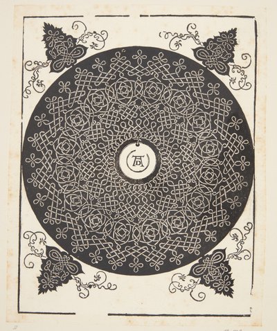 Motif de cordon entrelacé avec médaillon blanc - Albrecht Dürer