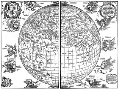Carte du monde de Johannes Stabius, 1515, 1936 - Albrecht Dürer