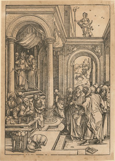 La présentation de Marie au temple, feuille n° 6 de la série « La vie de Marie » - Albrecht Dürer