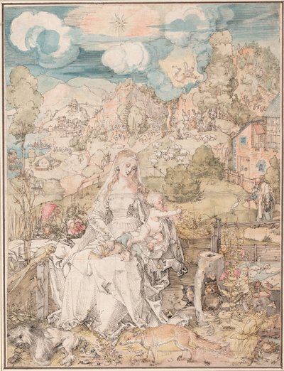 Marie parmi une multitude d