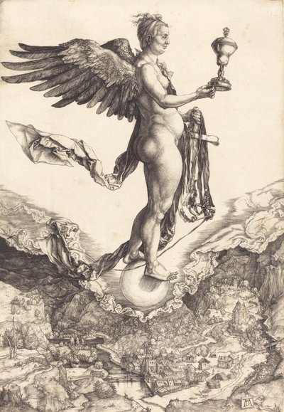 Némésis La Grande Fortune, c. 1501-1502 - Albrecht Dürer