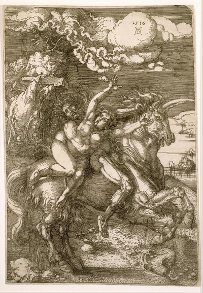 Viol de Prosperpina (Enlèvement sur une licorne) - Albrecht Dürer