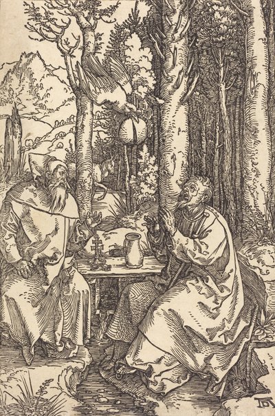 Saint Antoine et Saint Paul dans le désert - Albrecht Dürer