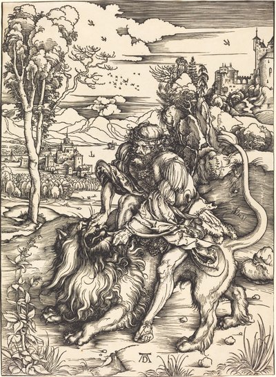 Samson Combattant le Lion - Albrecht Dürer