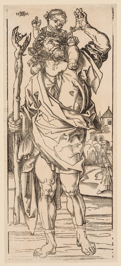 Saint Christophe traversant le ruisseau - Albrecht Dürer