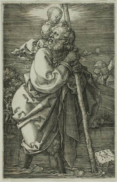 Saint Christophe tourné vers la gauche - Albrecht Dürer