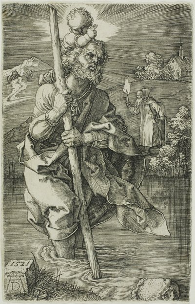 Saint Christophe tourné vers la droite - Albrecht Dürer