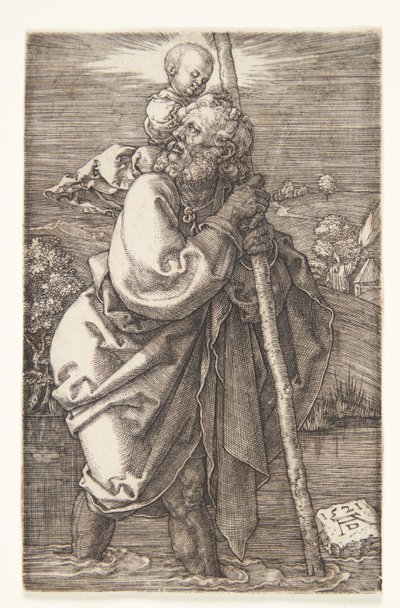 Saint Christophe tourné vers la gauche - Albrecht Dürer