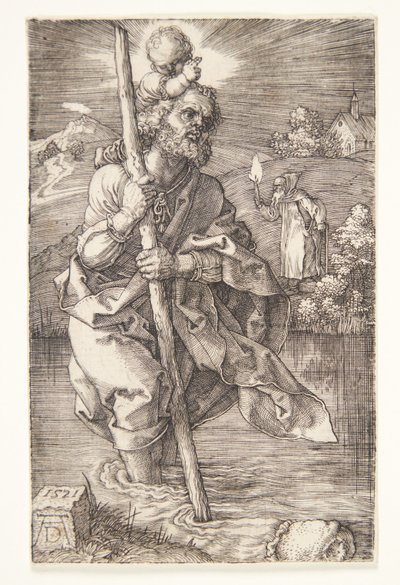 Saint Christophe tourné vers la droite - Albrecht Dürer
