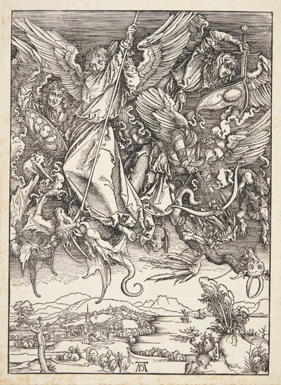 Saint Michel combattant le dragon - Albrecht Dürer