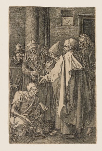 Saint Pierre et saint Jean guérissent un infirme à la porte du Temple - Albrecht Dürer