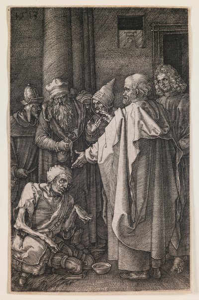 Saint Pierre et Saint Jean à la porte du temple, de la série « La Passion gravée » - Albrecht Dürer