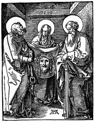 Sainte Véronique avec le suaire entre Saint Pierre et Paul, 1510 - Albrecht Dürer