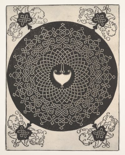 Le premier nœud (motif entrelacé avec médaillon blanc) - Albrecht Dürer