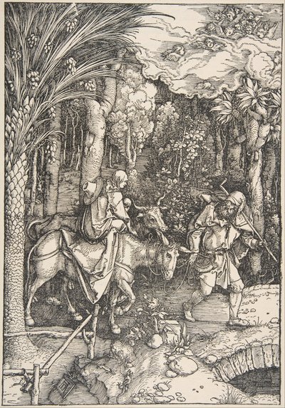 La Fuite en Égypte, de La Vie de la Vierge, Édition latine, 1511 - Albrecht Dürer
