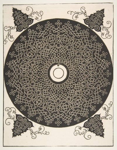 Le quatrième nœud. Rondel entrelacé avec un médaillon rond en son centre, avant 1521 - Albrecht Dürer