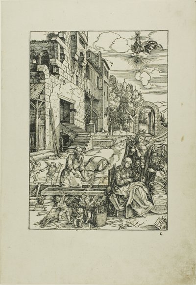 La Sainte Famille en Égypte, de La Vie de la Vierge - Albrecht Dürer