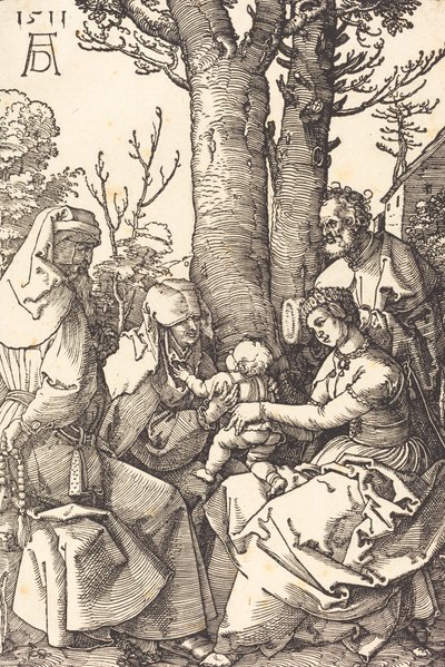 La Sainte Famille avec Joachim et Anne sous un arbre, 1511 - Albrecht Dürer