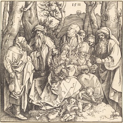 La Sainte Famille avec deux anges musiciens - Albrecht Dürer
